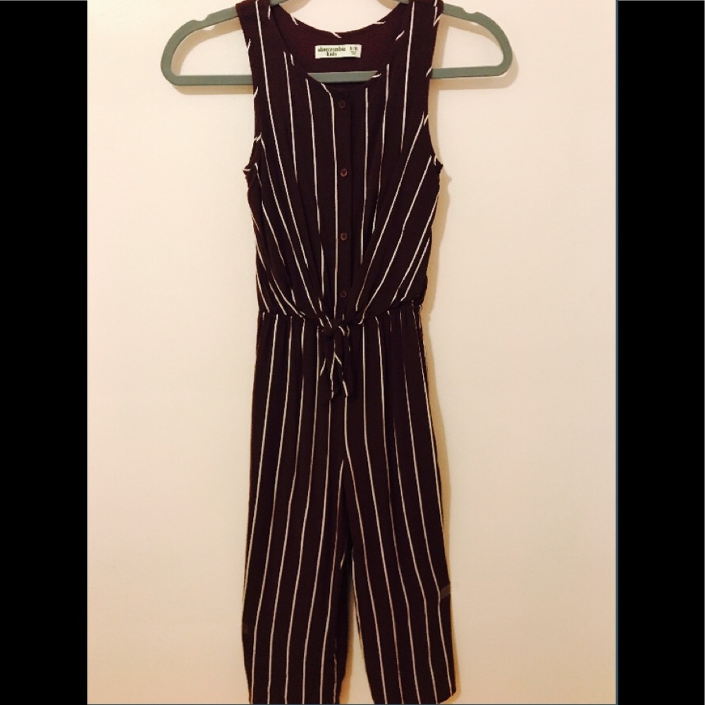 abercrombie kids striped burgundy jumper